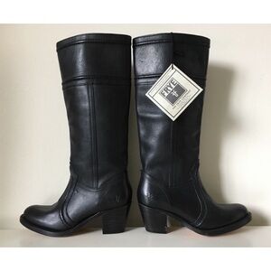 FRYE Jane Leather Tall Riding Western Moto Boots 6